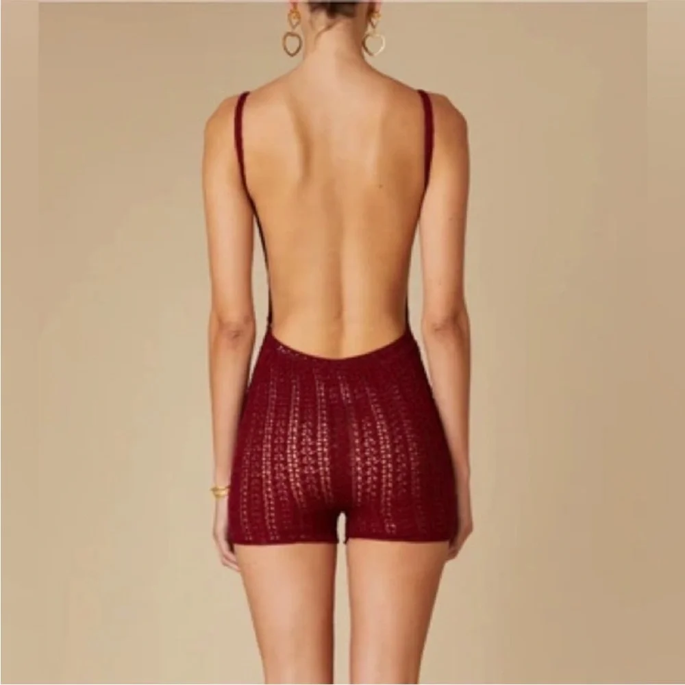 Savannah Morrow The Label Leo Romper in‎ Ruby NWT Small $650 MSRP